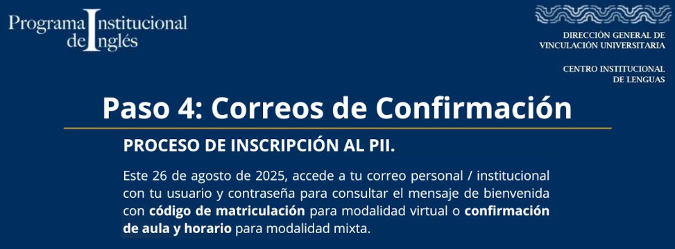 PII: Paso 4 - Correos de Confirmación 2025